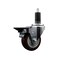 Service Caster 3.5'' Maroon Poly Swivel 1-1/4'' Expanding Stem Caster with Brake SCC-EX20S3514-PPUB-MRN-PLB-114 - alternate 1